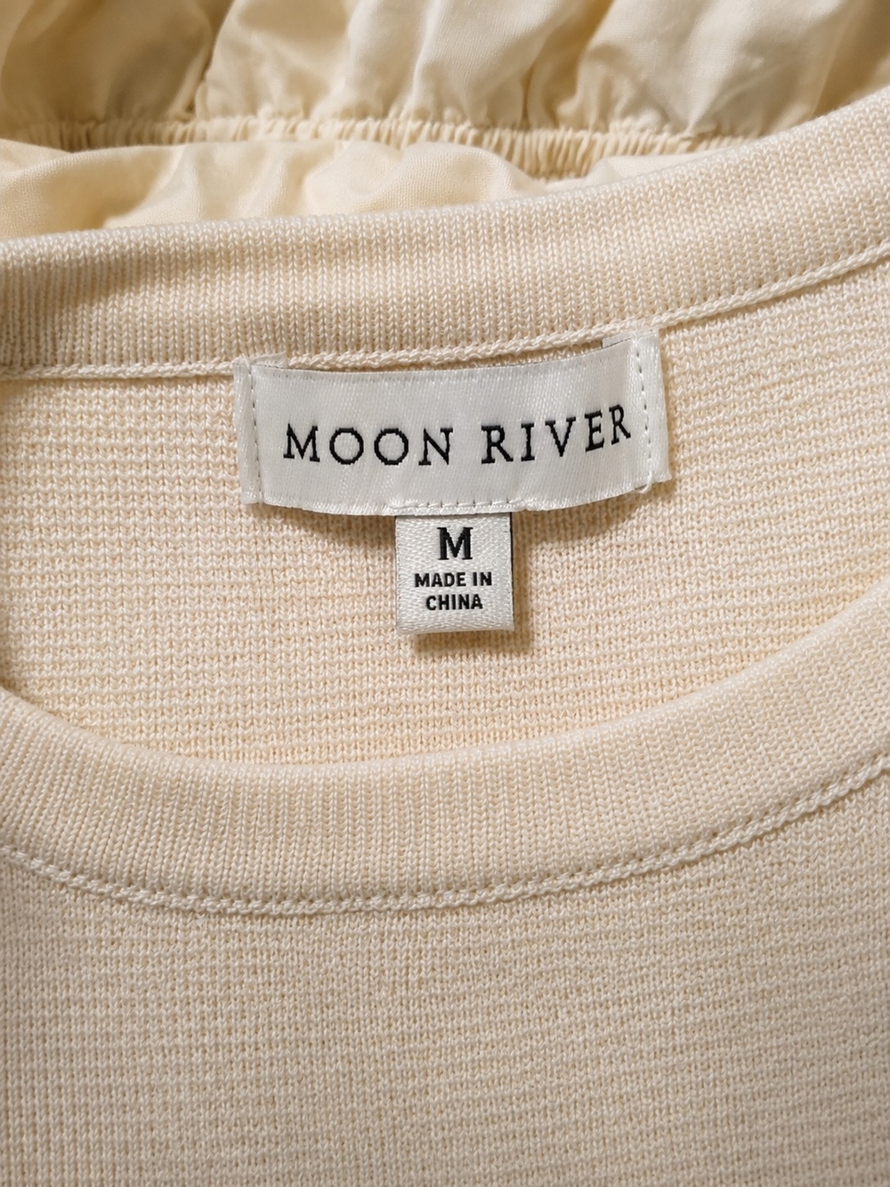 Moon River Ivory Bubble Hem Maxi Dress Size M NWOT - Picture 4 of 6
